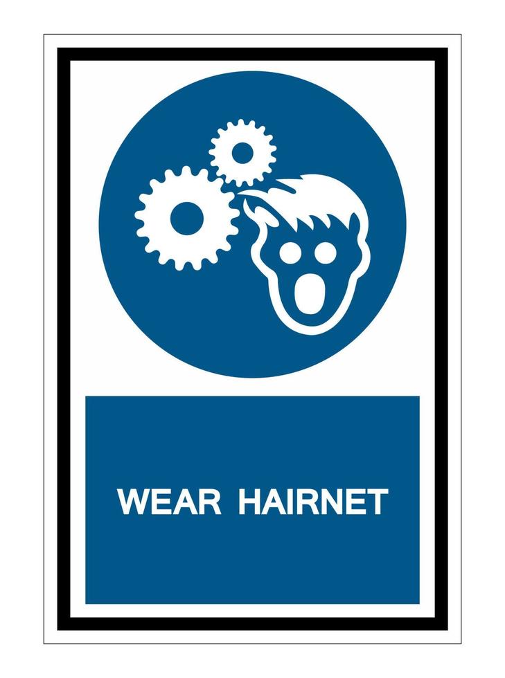 ppe icon.wear Haarnetz Symbol Zeichen isolieren auf weißem Hintergrund, Vektor-Illustration eps.10 vektor