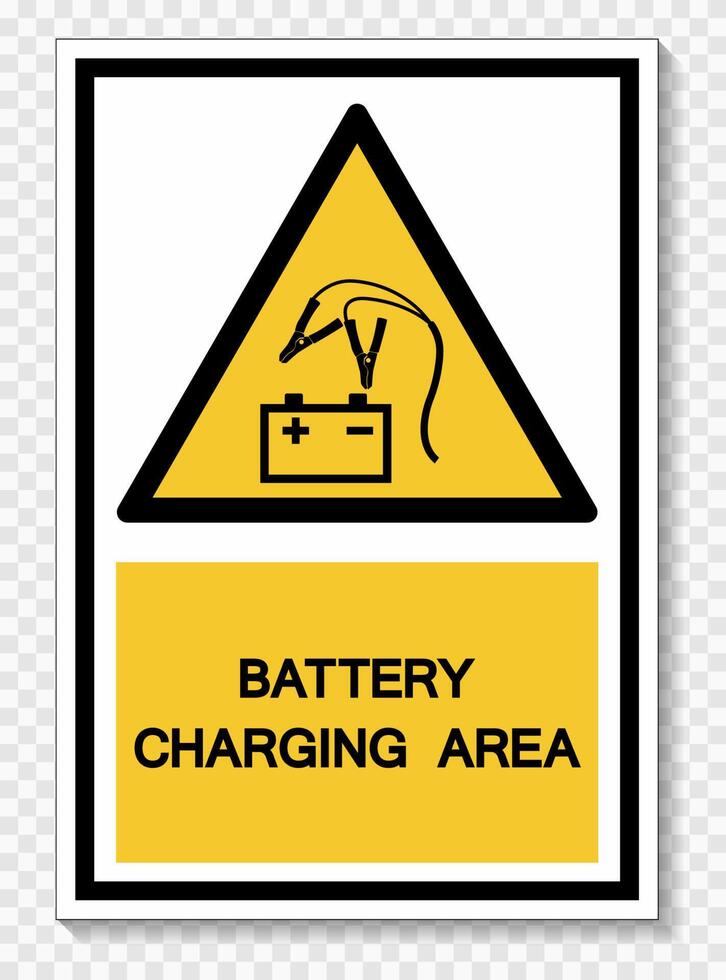 Batterieladebereich Symbolzeichen isolieren auf weißem Hintergrund, Vektorillustration eps.10 vektor