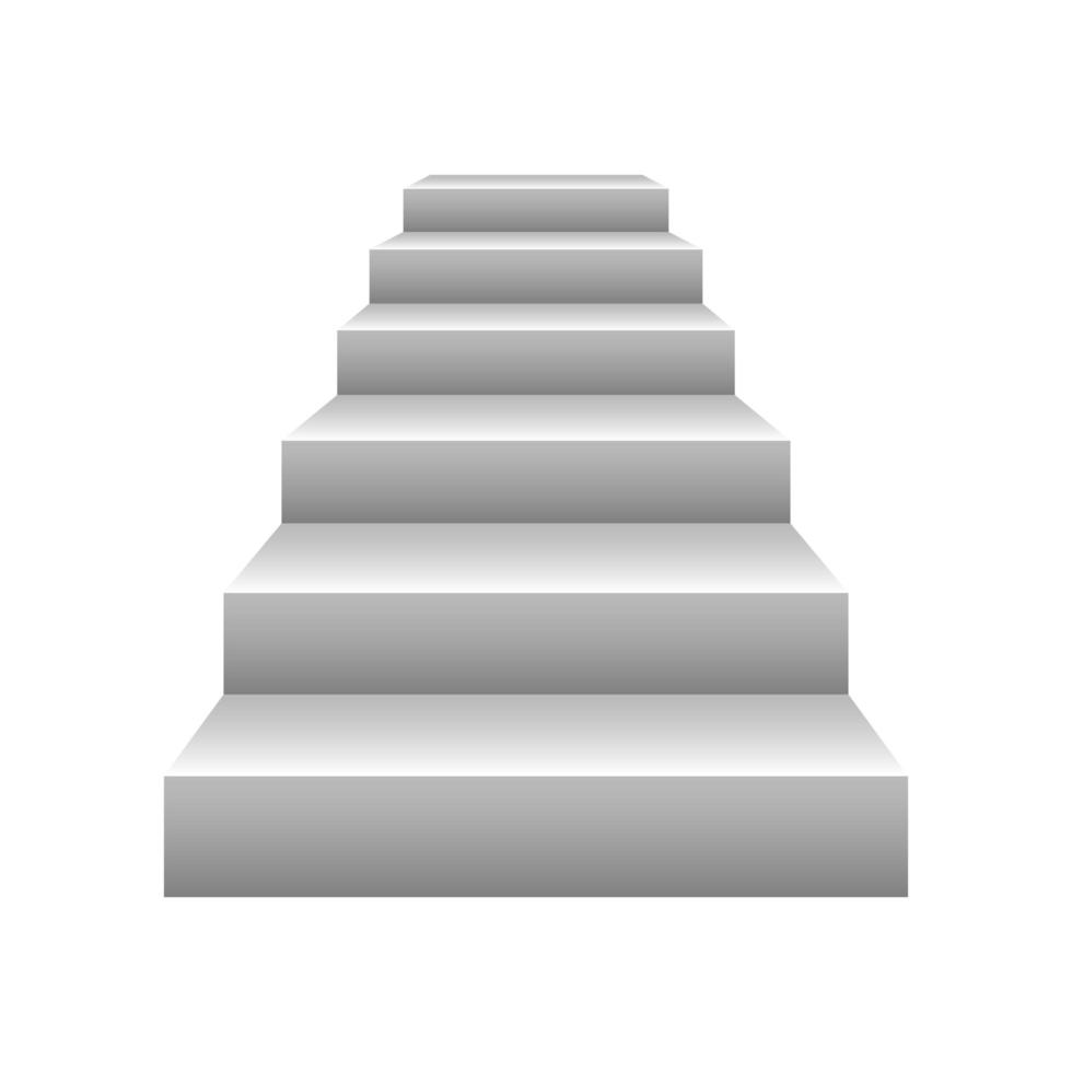 Treppenvektor lokalisiert auf weißem Hintergrund vektor