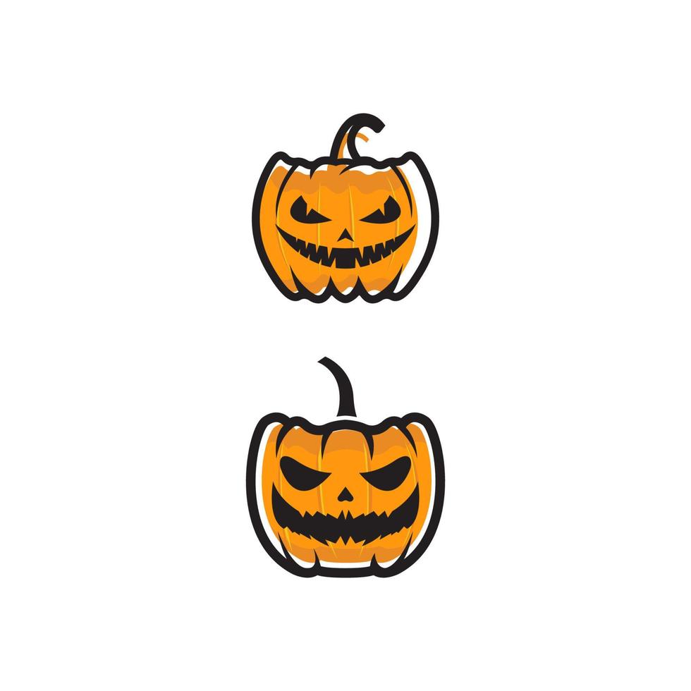 Kürbis mit Lächeln für Ihr Design für die Halloween-Party vektor
