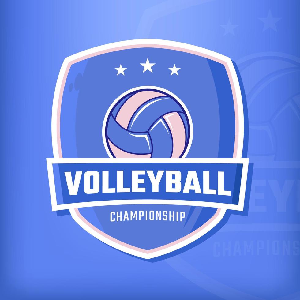 modernes Vektor-Volleyball-Meisterschaftslogo vektor