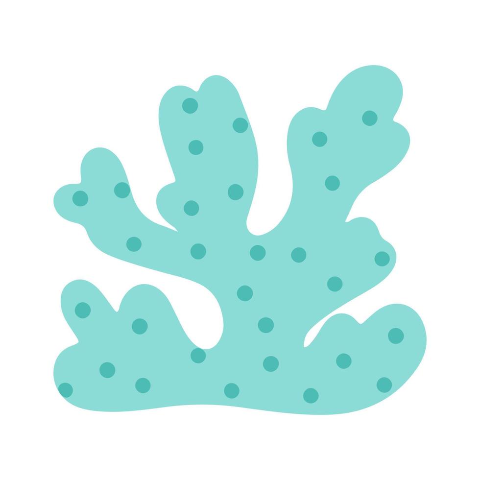 Vektorbild von Algen, Logo-Symbol. Element der Unterwasserflora und -fauna, handgezeichnet. vektor