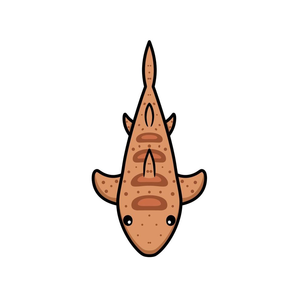 niedliches Tigerhai-Cartoon-Schwimmen vektor