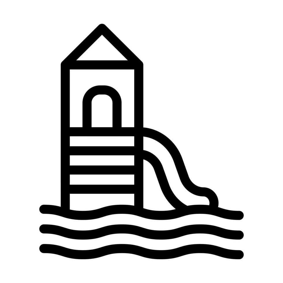 Wasserrutsche-Icon-Design vektor