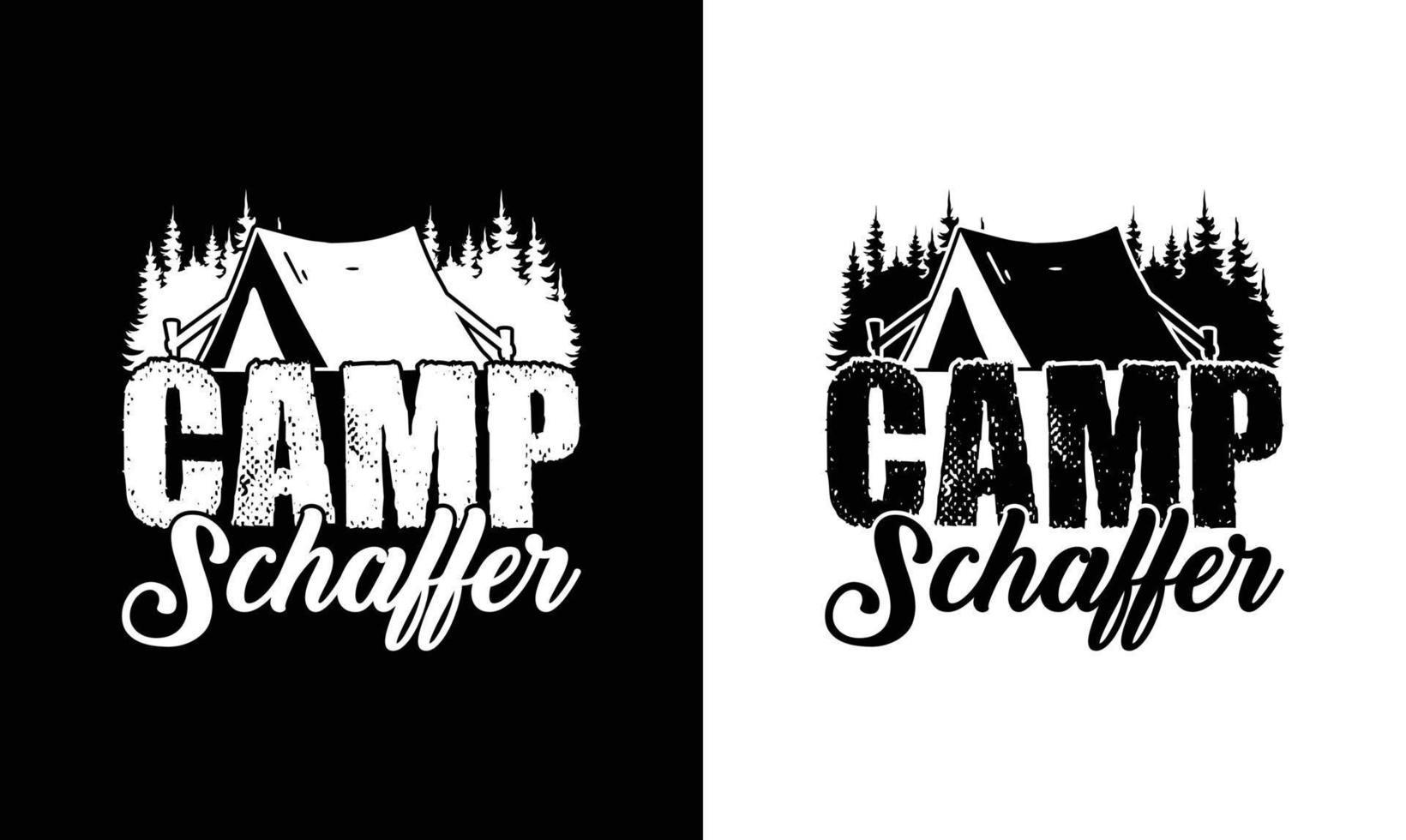 Camping-Zitat-T-Shirt-Design, Typografie vektor