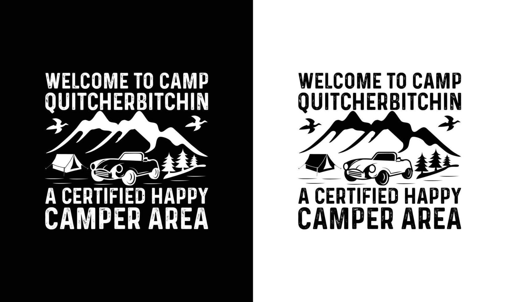 camping Citat t skjorta design, typografi vektor