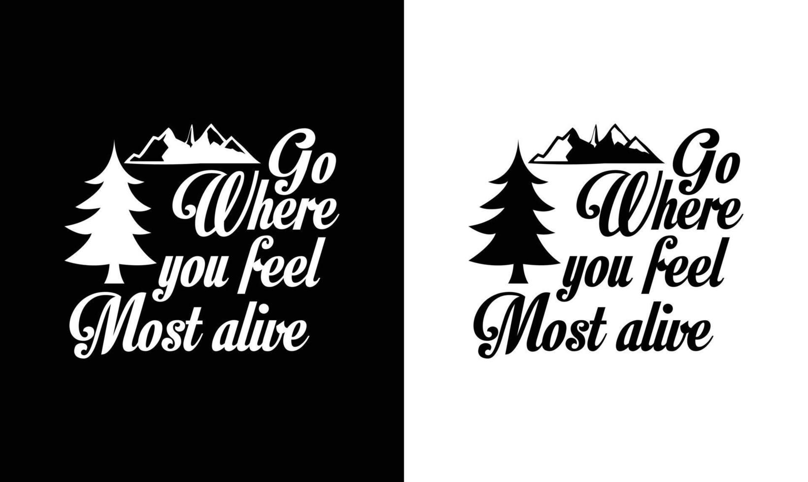 Camping-Zitat-T-Shirt-Design, Typografie vektor