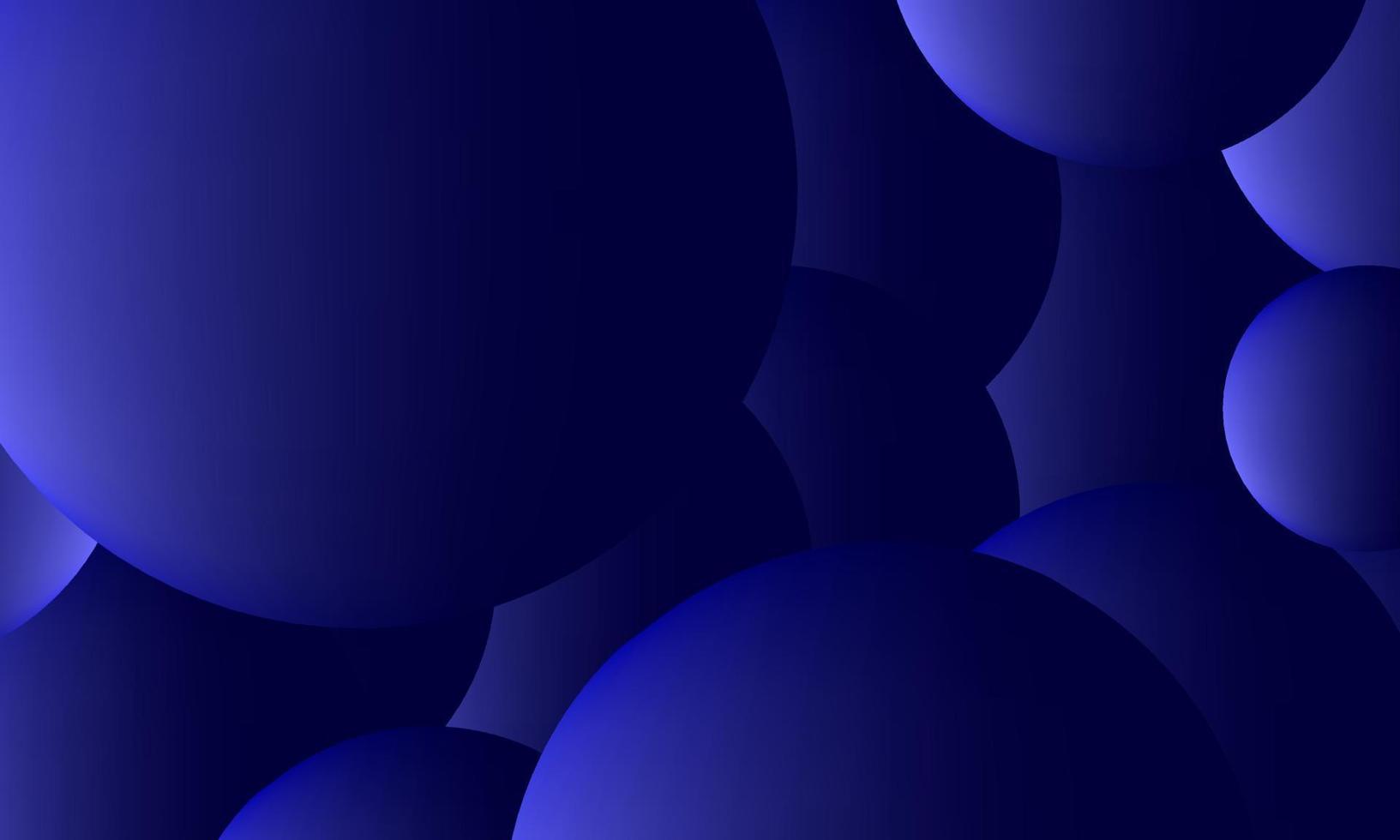 dunkelblauer abstrakter Kreishintergrund, Hintergrunddesign im Blasenstil, für Werbebanner, Zielseiten und andere vektor