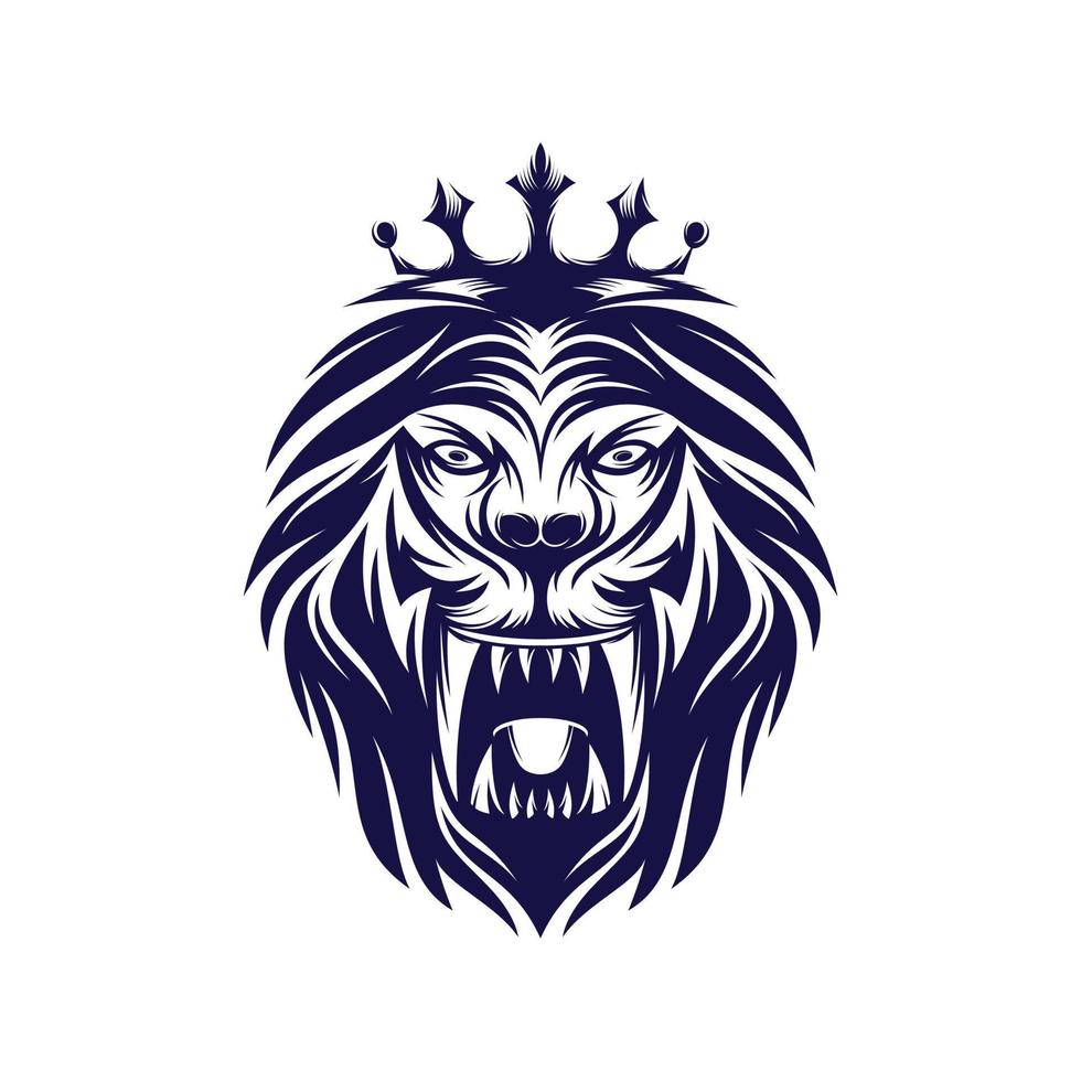 König der Löwen-Logo-Design-Vektor-Vorlage vektor
