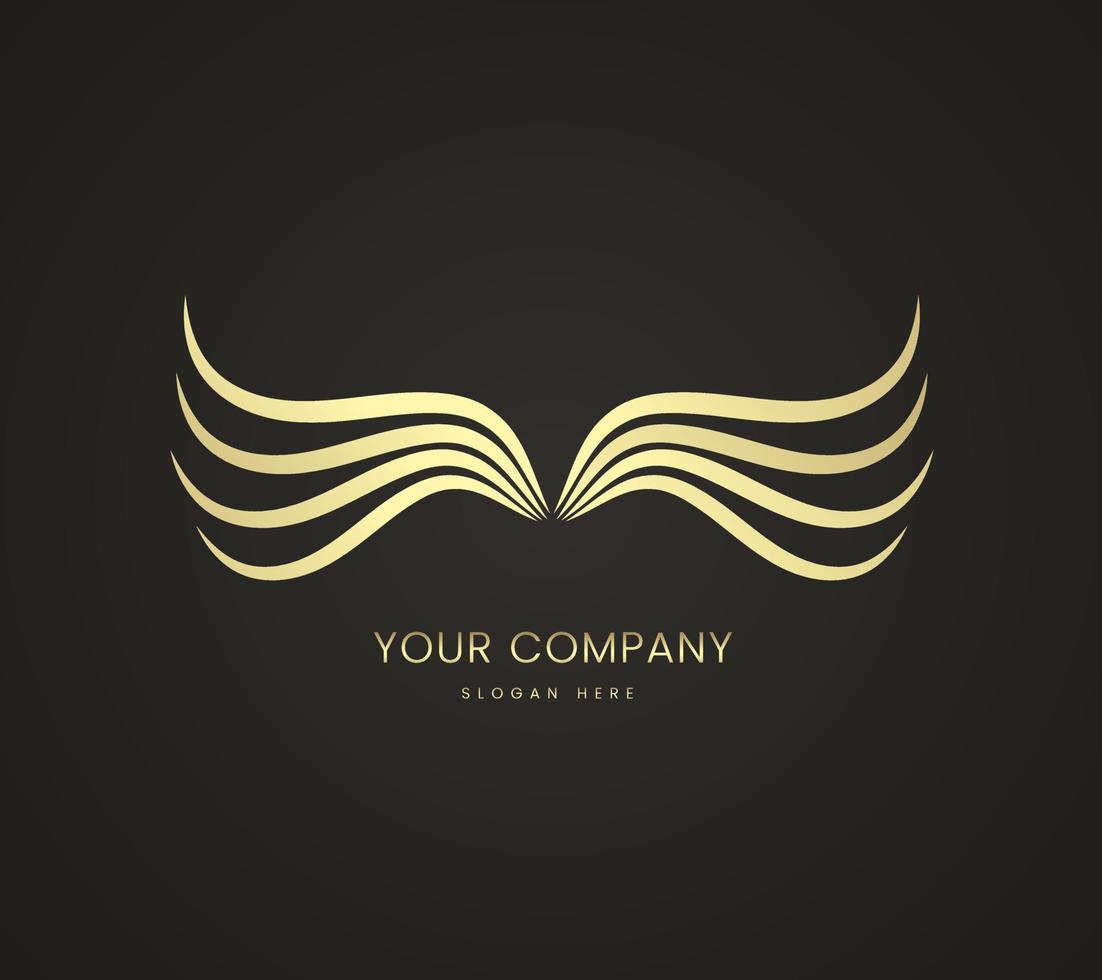 Wings Premium-Logo-Design, ein Flügel-Symbol-Vorlagen-Design. und fliegendes kreatives minimales monochromes symbol. ein elegantes Vektor-Logo-Design vektor