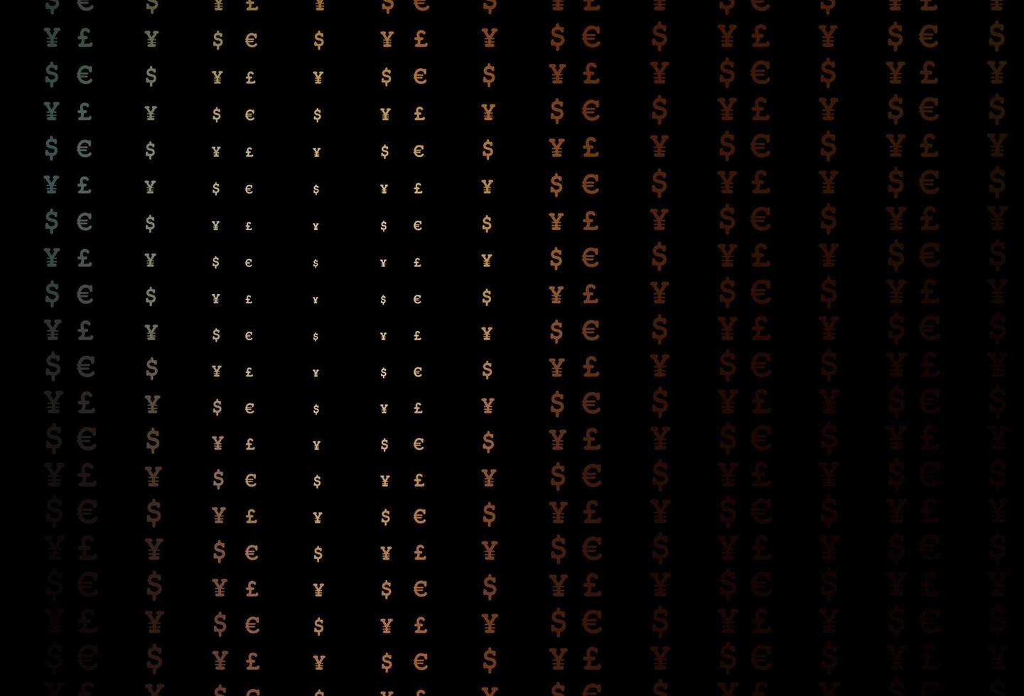 mörkgul, orange vektorstruktur med finansiella symboler. vektor