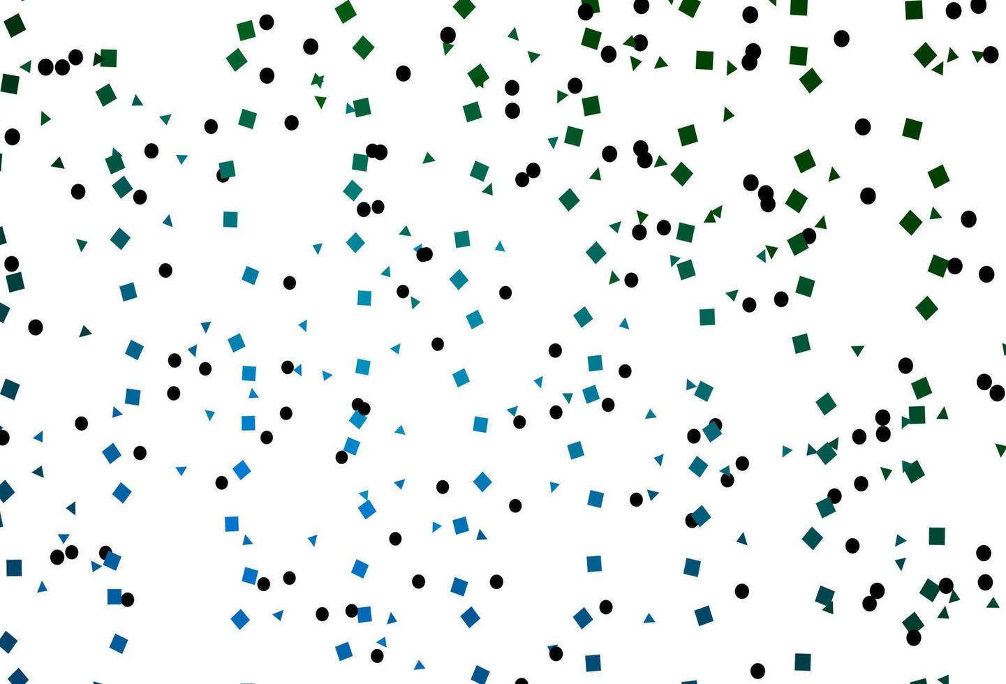 hellblaues, grünes Vektorlayout mit Kreisen, Linien, Rechtecken. vektor