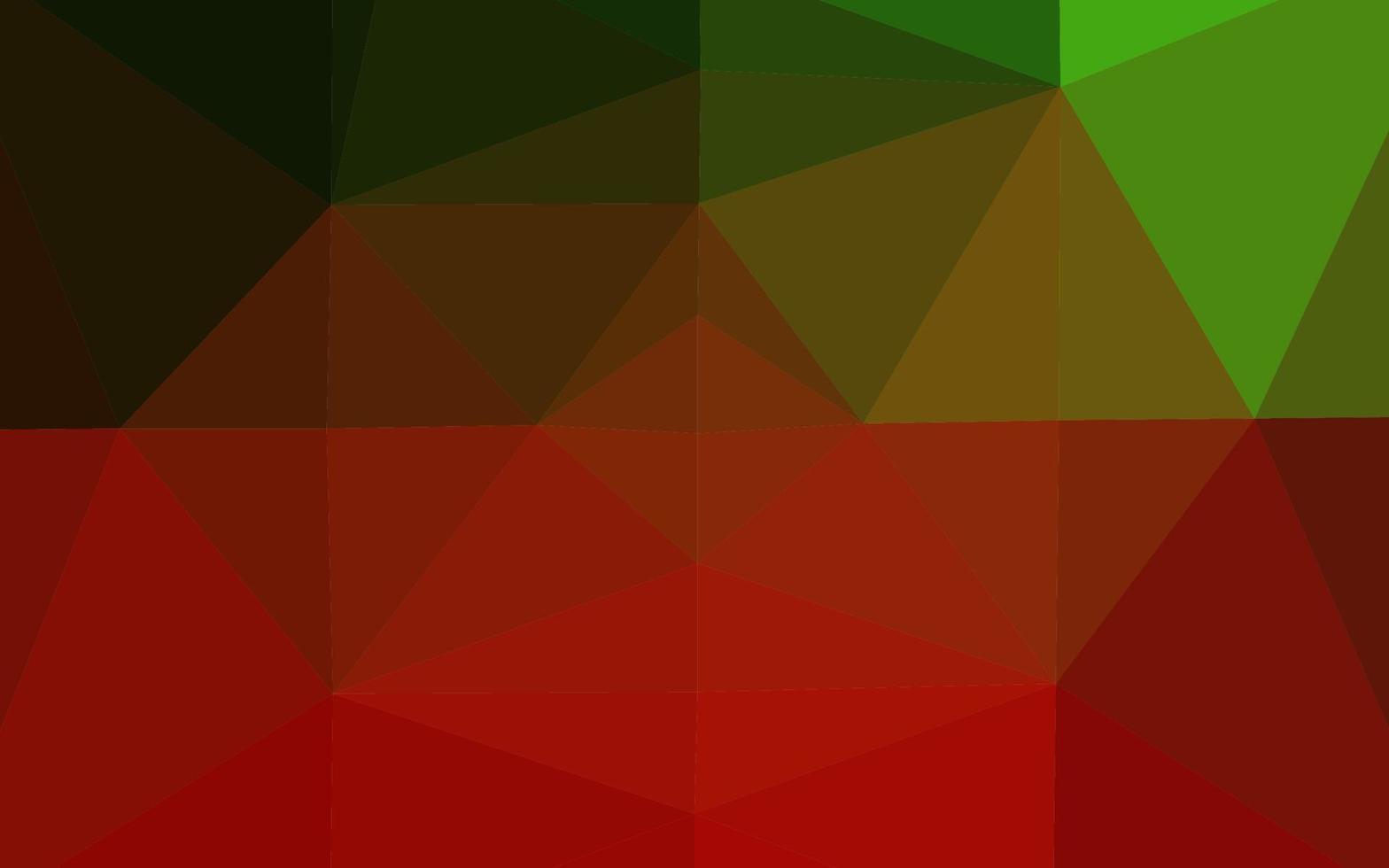 dunkelgrüne, rote vektorglänzende dreieckige Vorlage. vektor
