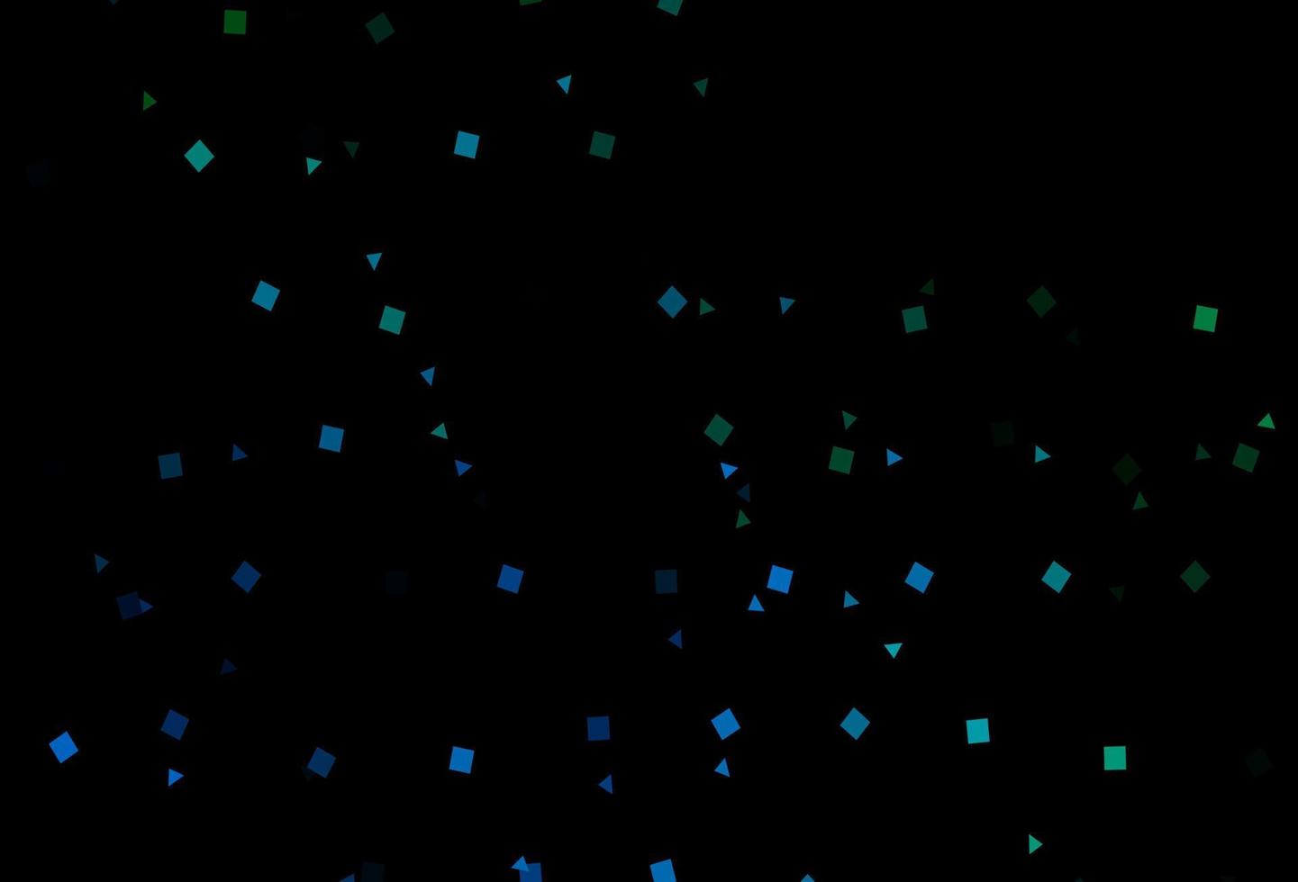 dunkelblaues, grünes Vektorlayout mit Kreisen, Linien, Rechtecken. vektor