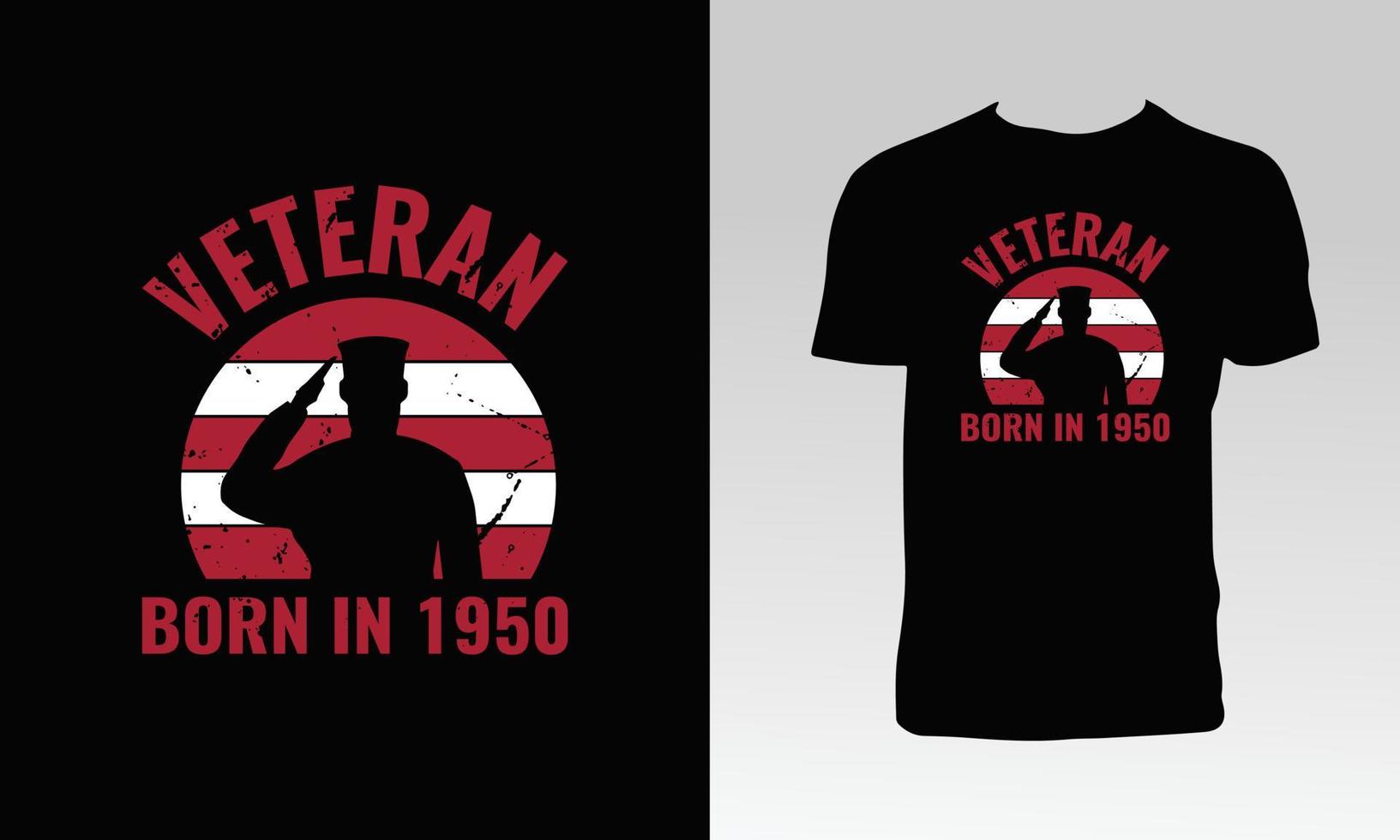 Veteranen-T-Shirt-Design vektor