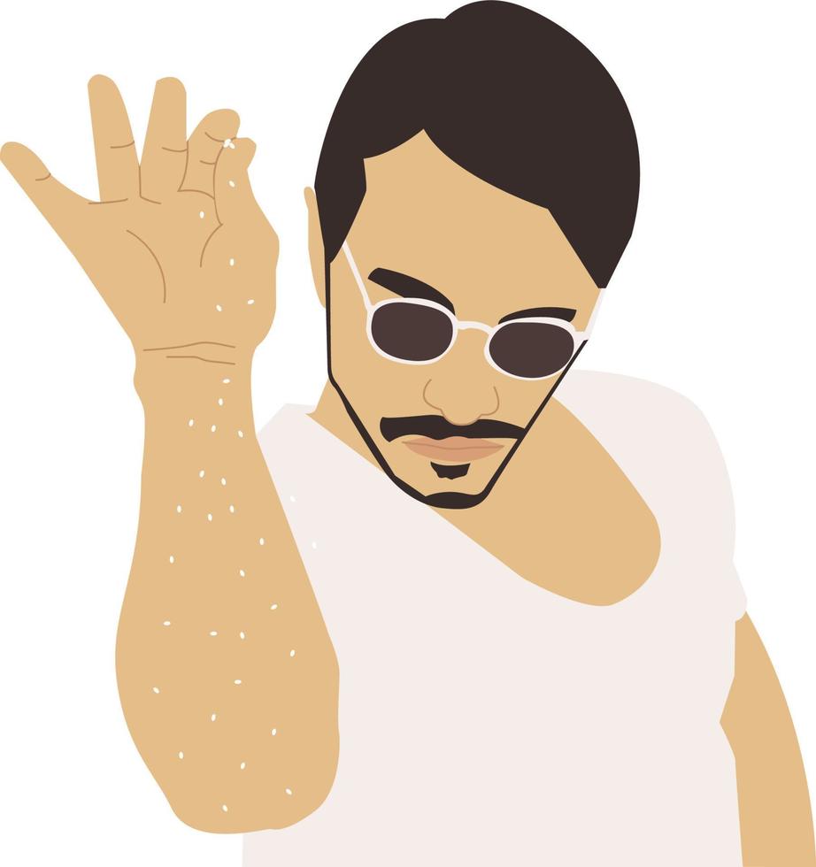 salt bae jag Jag ikon vektor