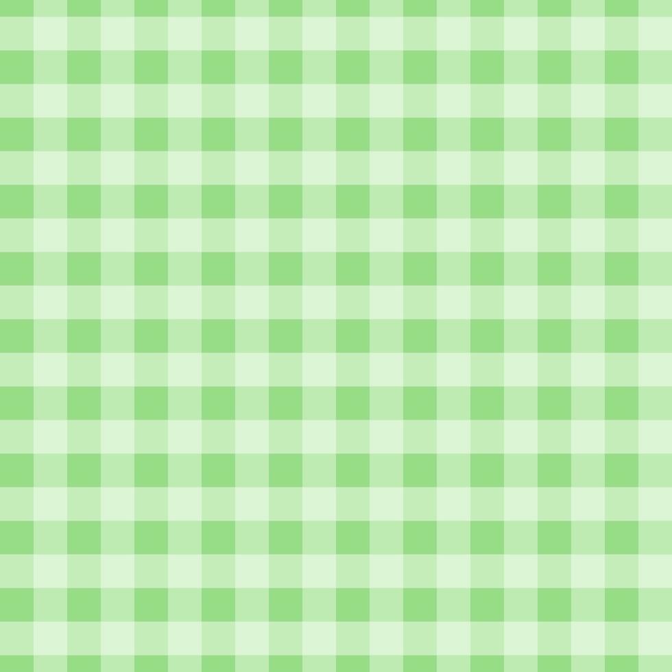 grön gingham sömlös mönster bakgrund. vektor
