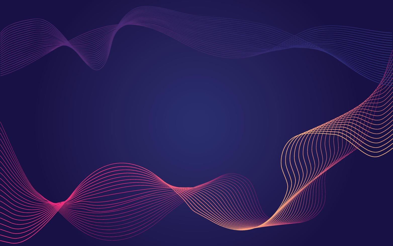 abstraktes wellenelement für design. digitaler Frequenzspur-Equalizer. stilisierte Linie Kunsthintergrund. Bunte, glänzende Welle mit Linien, die mit dem Mischwerkzeug erstellt wurden. gebogene Wellenlinie, glatter Streifen.Vektor.Weiß vektor