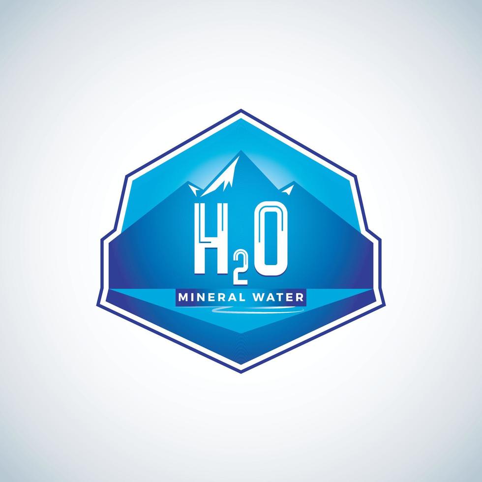 Mineralwasser-Logo-Label-Banner-Symbol vektor