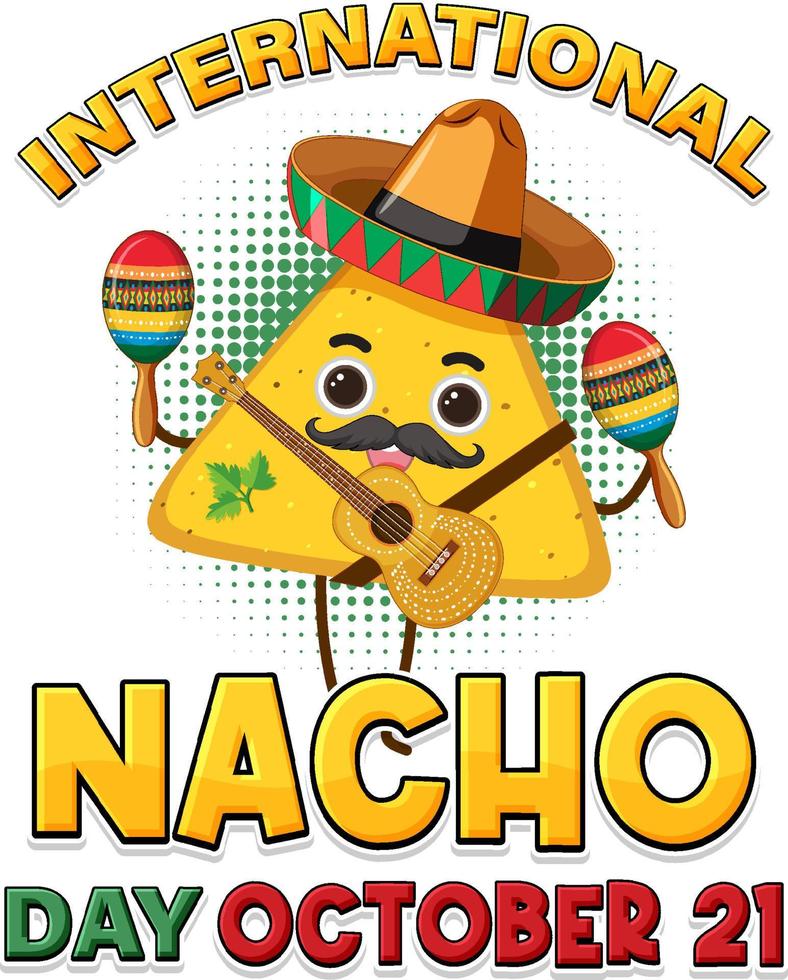 Banner-Design für den internationalen Nacho-Tag vektor