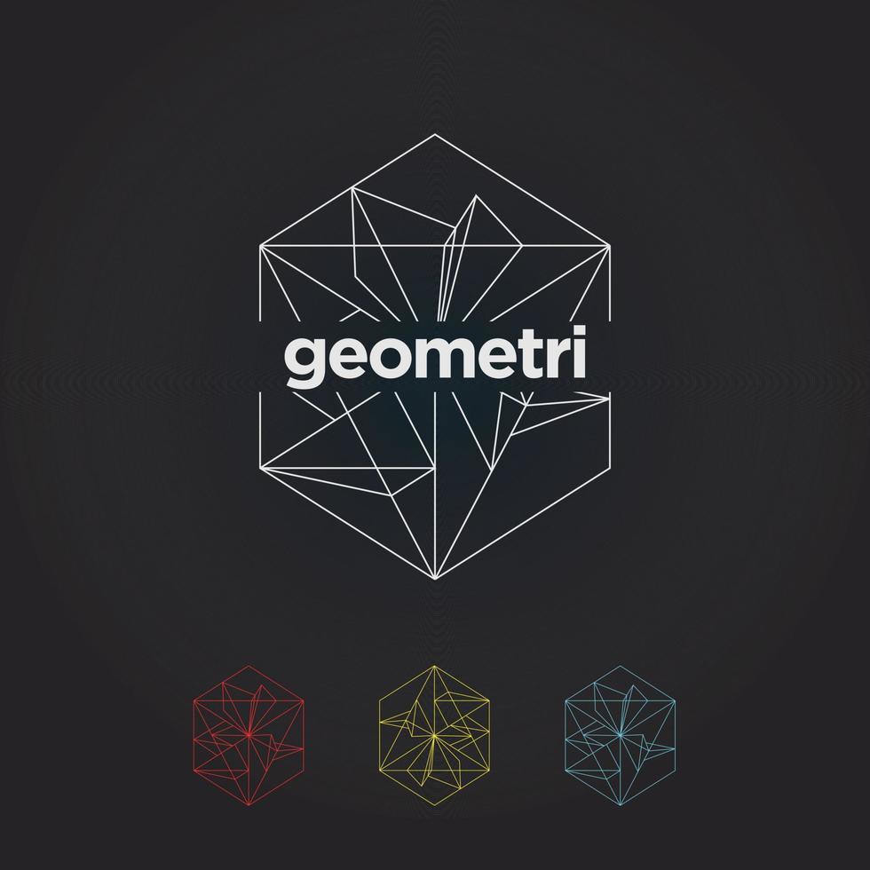 abstrakt geometri grafisk symbol logotyp design mall vektor