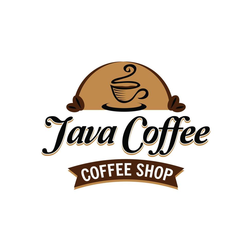 java kaffee klassisches logo zeichen symbol symbol vektor