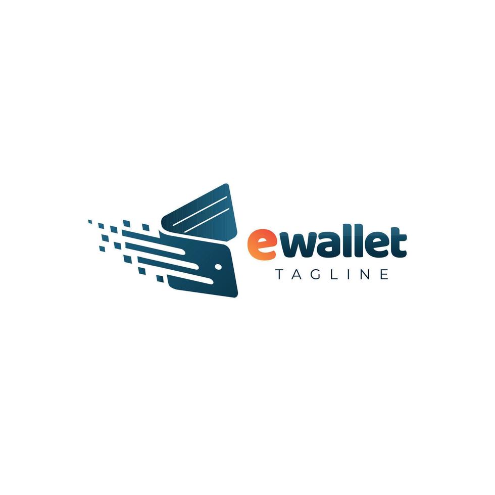 snabb plånbok mobil internet betalning logotyp design mall vektor