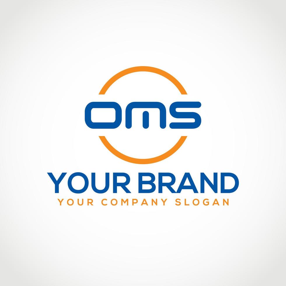 abstrakter Buchstabe oms. Om minimales Logo-Design. oms-Vektor-Buchstaben-Logo. om, oms anfangsbuchstabe logo. o- und m-Monogramm-Logo. vektor