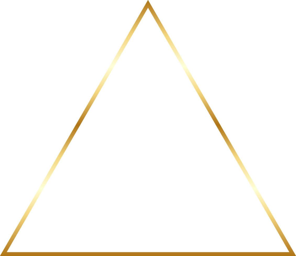 triangel guld gräns ram vektor