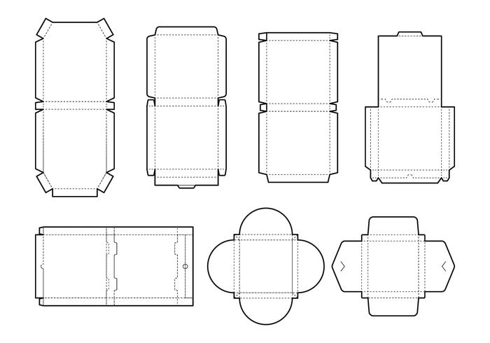 Pizza box layout vektor