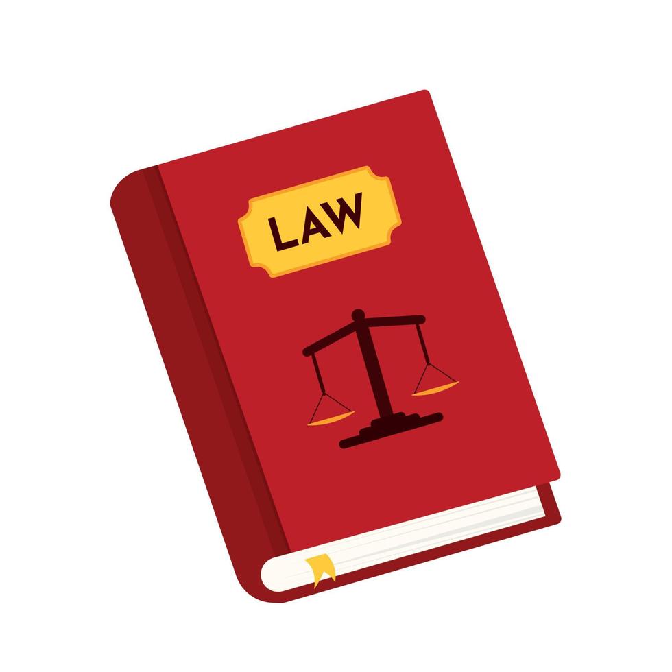 lag bok ikon vektor för lag, dom, och rättvisa element illustration