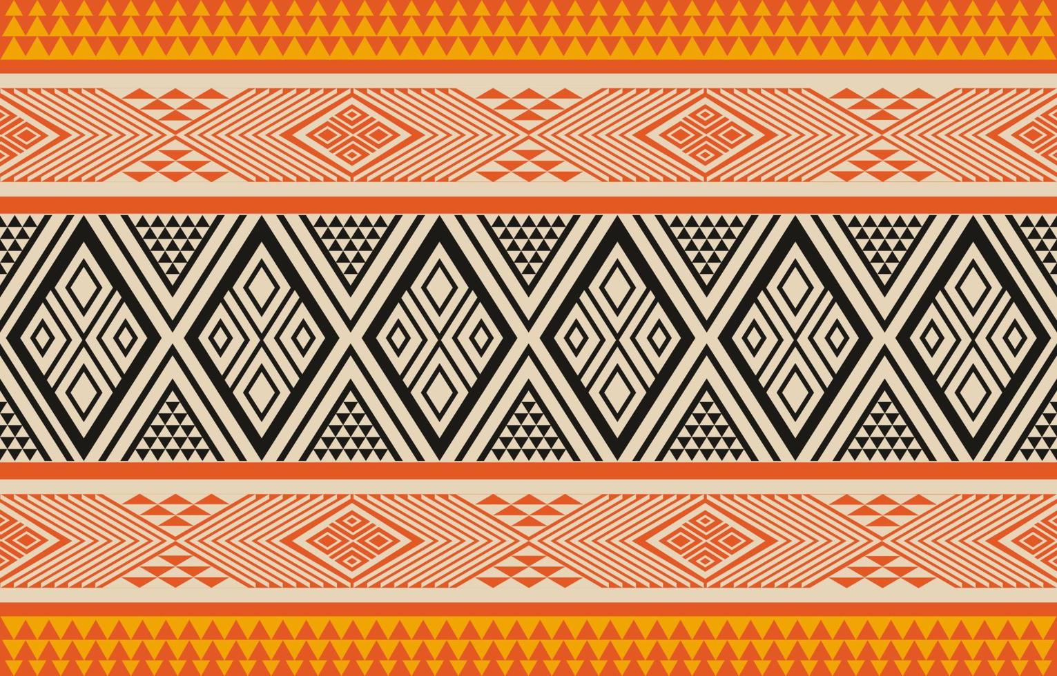Dreieck geometrisches Muster bunt, Stammes-ethnischer Texturstil, Design zum Bedrucken von Produkten, Hintergrund, Schal, Kleidung, Verpackung, Stoff, Vektorillustration. vektor