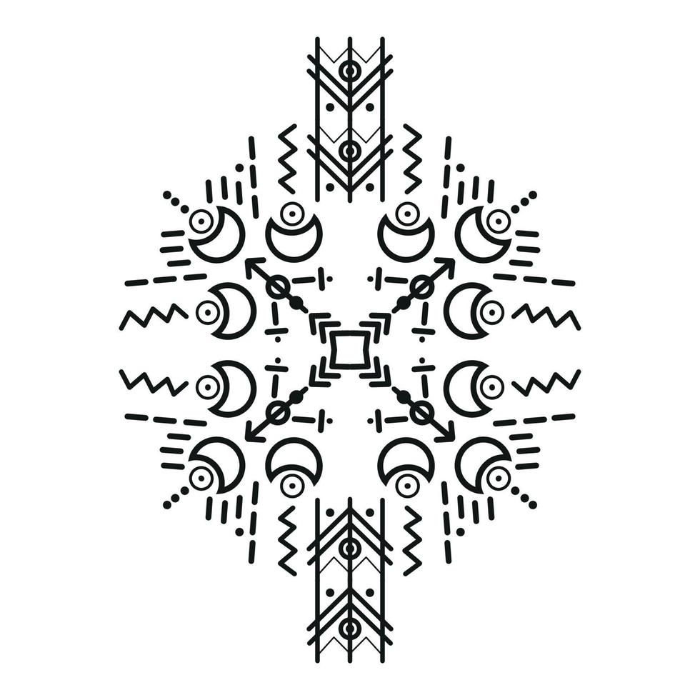 uppsättning av stam- stil ornament och pilar. vektor