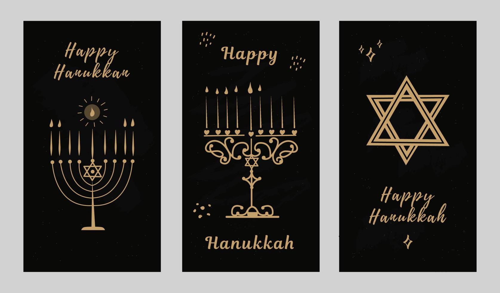 Lycklig hanukkah text hälsning kort. festlig affisch skriva ut typografisk inskrift. vektor illustration.