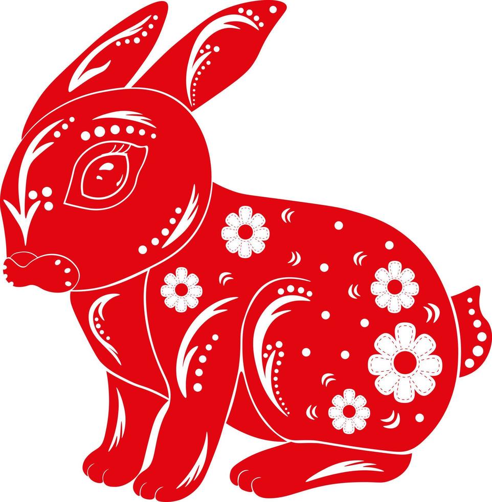 kinesisk zodiaken kanin vektor illustration