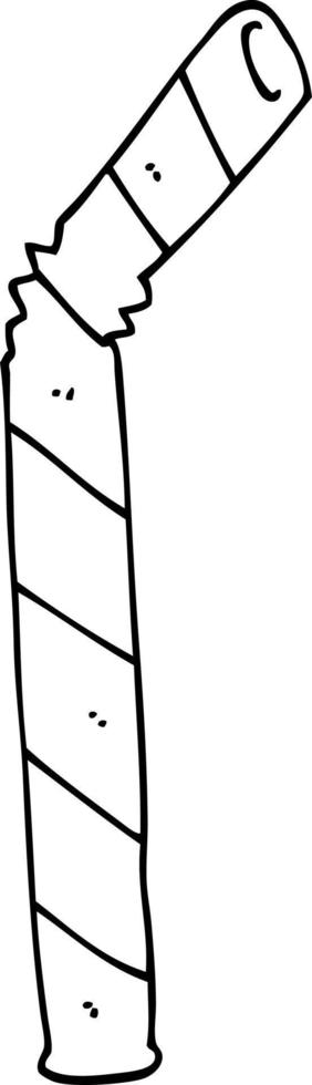 linje teckning tecknad serie sugrör vektor