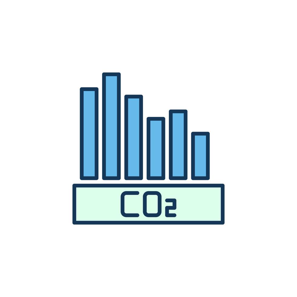 co2 kol dioxid bar Diagram vektor begrepp kreativ ikon