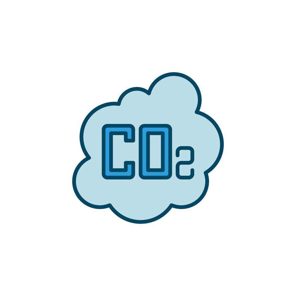 co2 kol dioxid vektor begrepp modern färgad ikon