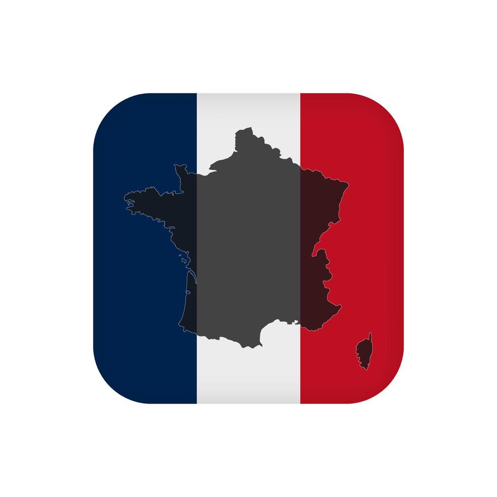 Frankrike flagga, officiella färger. vektor illustration.