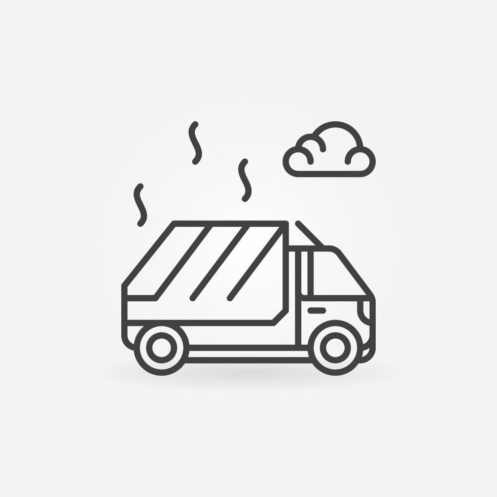 sopor lastbil översikt vektor begrepp ikon eller tecken