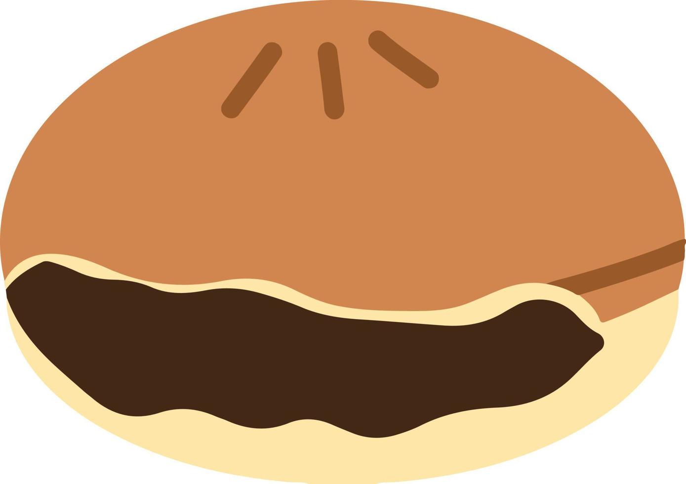 smaskigt choco bulle bröd bageri illustration vektor