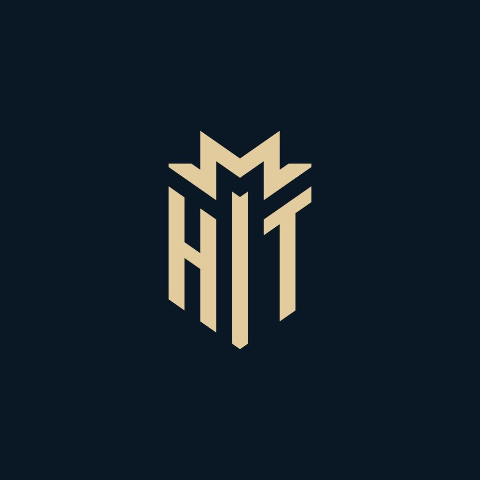 ht-Initiale für Anwaltskanzleilogo, Anwaltslogo, Designideen für Anwaltslogos vektor