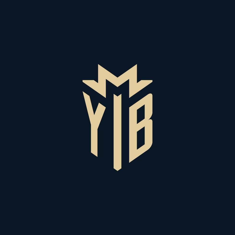 yb-Initiale für Anwaltskanzleilogo, Anwaltslogo, Designideen für Anwaltslogos vektor