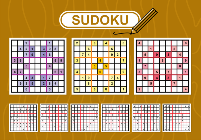 Sudoku vektor uppsättning