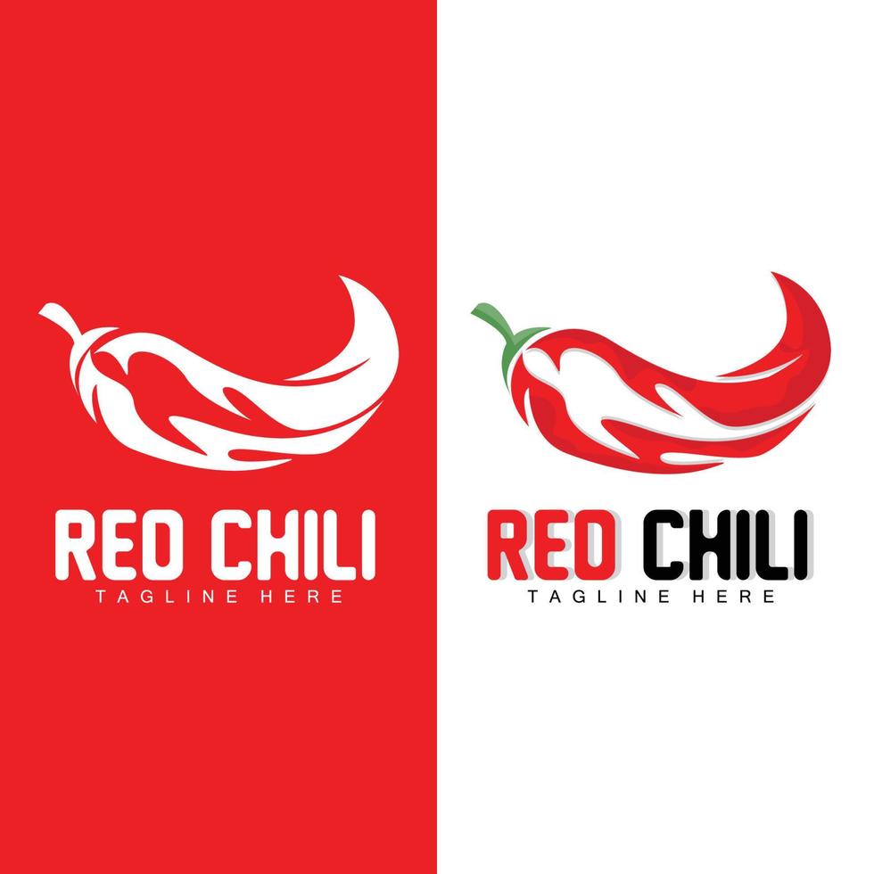 röd chili logotyp, varm chili paprikor vektor, chili trädgård hus illustration, företag produkt varumärke illustration vektor