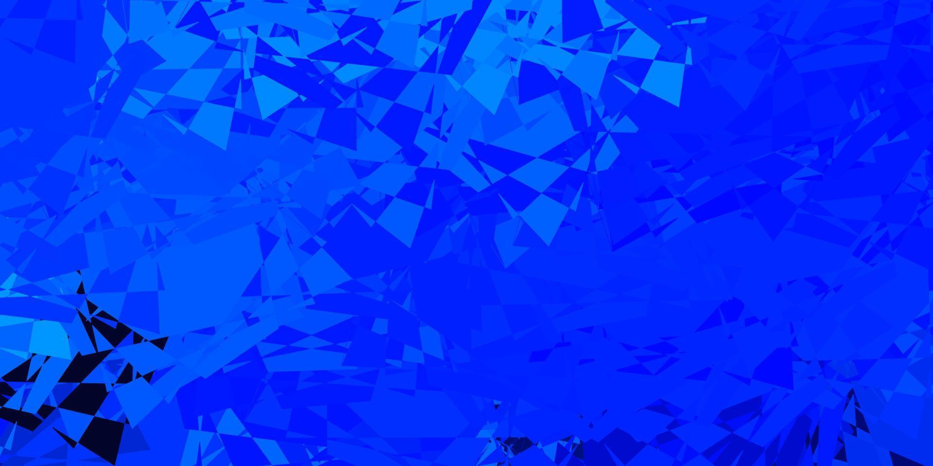 dunkelblauer Vektorhintergrund mit Dreiecken, Linien. vektor