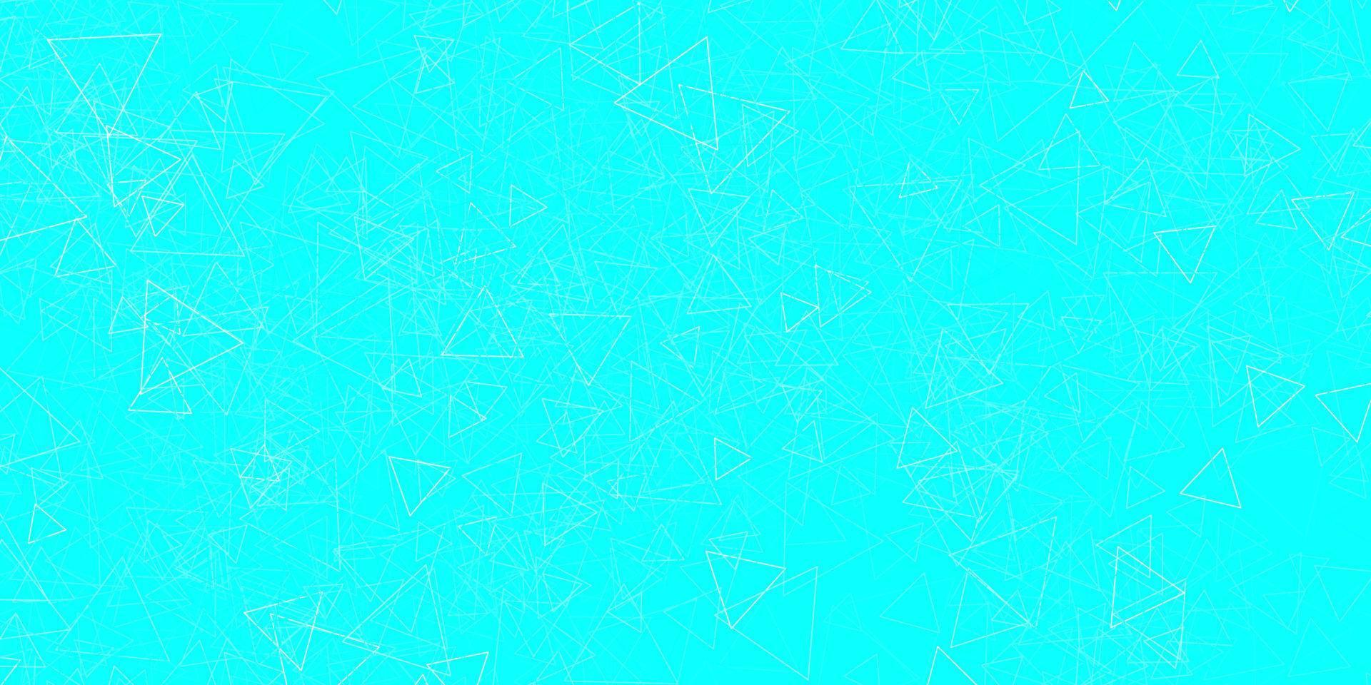 hellblauer, grüner Vektorhintergrund mit Dreiecken, Linien. vektor