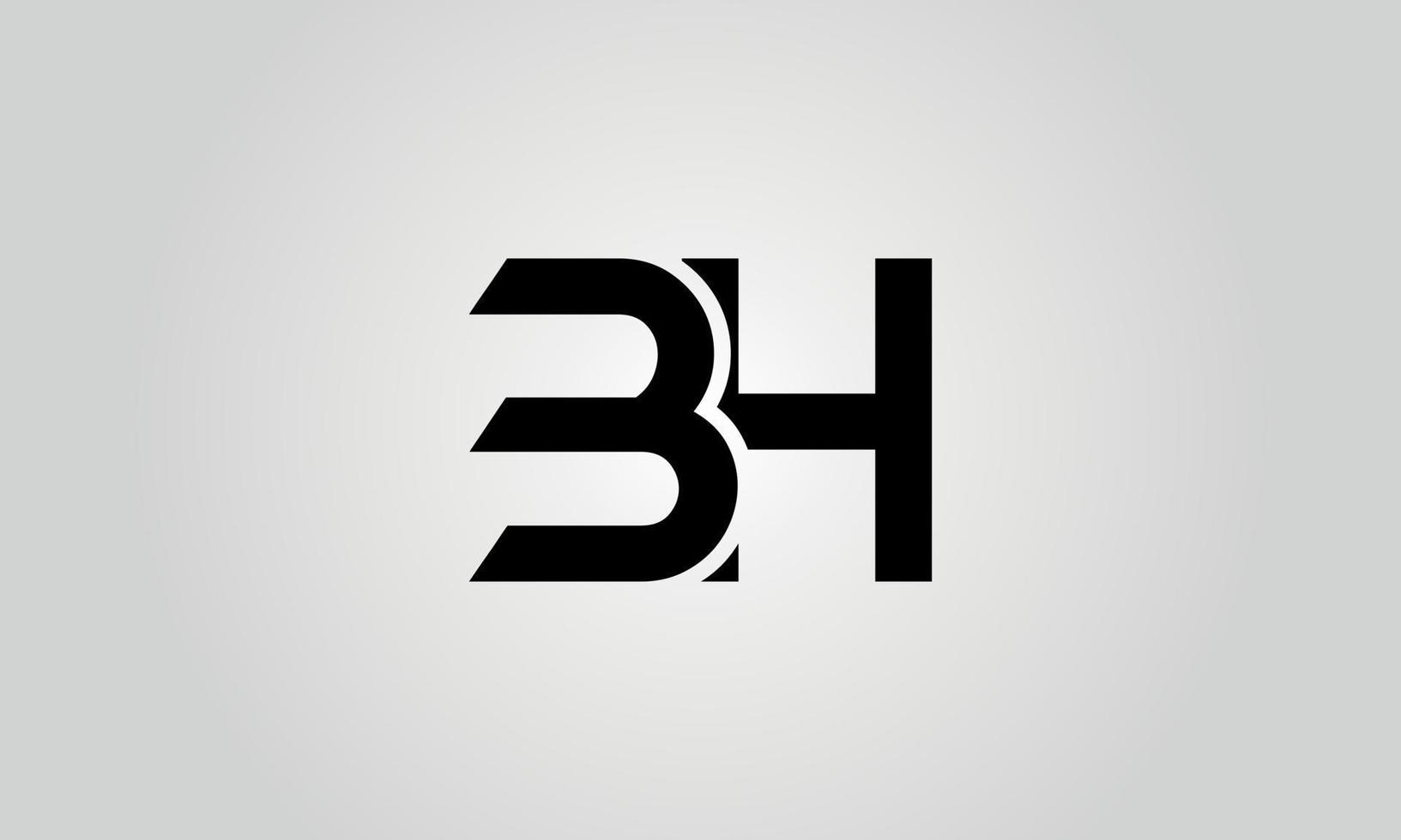 bh-Logo-Design. erste bh-Buchstaben-Logo-Icon-Design kostenlose Vektor-Vorlage. vektor