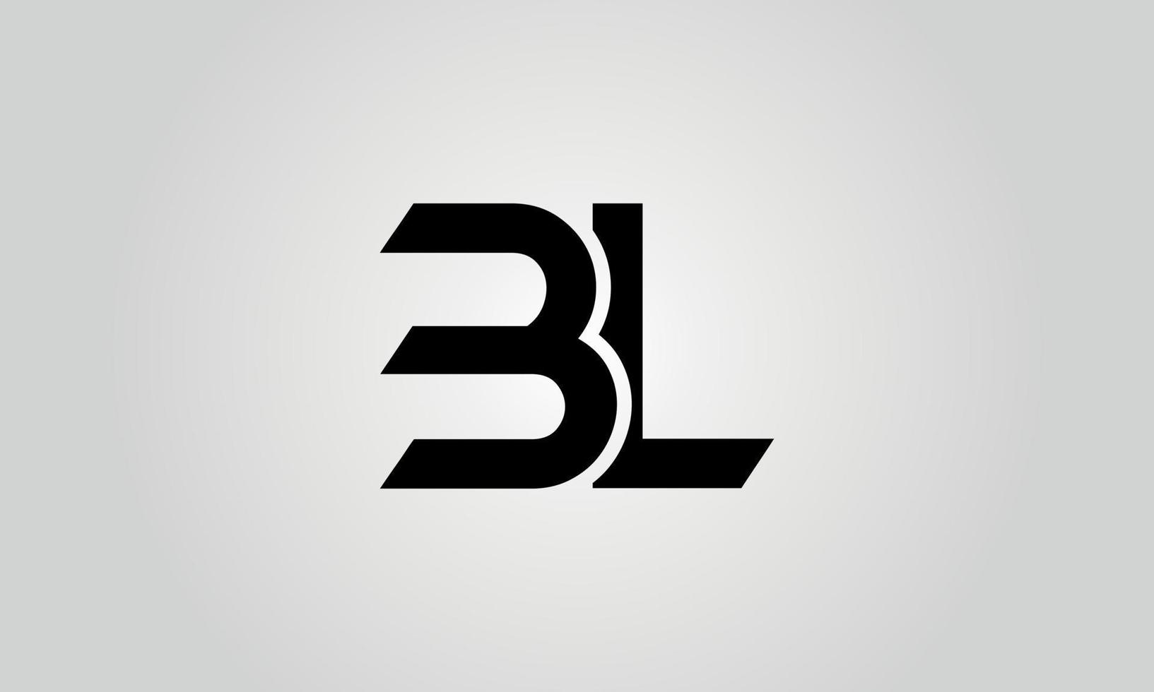 bl logotyp design. första bl brev logotyp ikon design fri vektor mall.