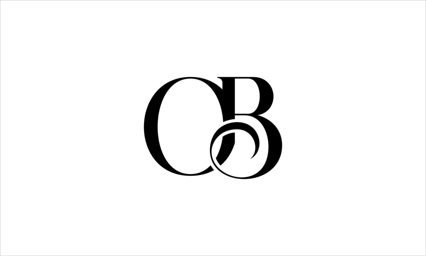 Ob-Logo-Design. Anfangsbuchstabe Logo Icon Design Vektor pro Vektor.